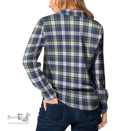 ScotsTee Shop Scottish Gordon Dress Modern Clan Crest Tartan Womens Long Sleeve Shirt