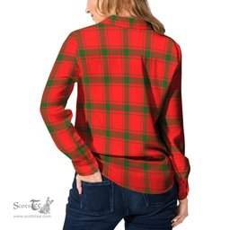 ScotsTee Shop Scottish Darroch Clan Crest Tartan Womens Long Sleeve Shirt