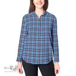 ScotsTee Shop Scottish Elliot Ancient Clan Tartan Womens Long Sleeve Shirt