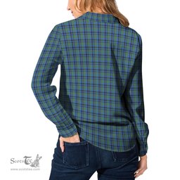 ScotsTee Shop Scottish Falconer Clan Crest Tartan Womens Long Sleeve Shirt
