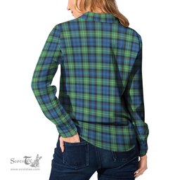 ScotsTee Shop Scottish Gordon Ancient Clan Tartan Womens Long Sleeve Shirt
