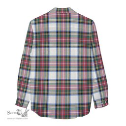 ScotsTee Shop Scottish Dennistoun Clan Crest Tartan Womens Long Sleeve Shirt