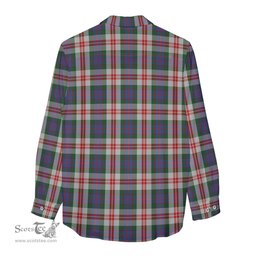 ScotsTee Shop Scottish Fraser Red Dress Clan Crest Tartan Womens Long Sleeve Shirt