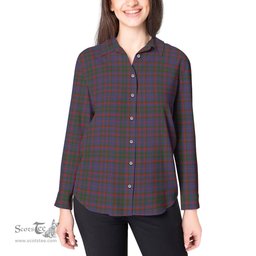 ScotsTee Shop Scottish Cumming Clan Tartan Womens Long Sleeve Shirt