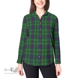 ScotsTee Shop Scottish Duncan Clan Tartan Womens Long Sleeve Shirt