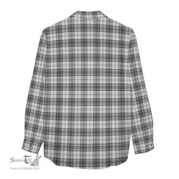 ScotsTee Shop Scottish Douglas Grey Modern Clan Crest Tartan Womens Long Sleeve Shirt