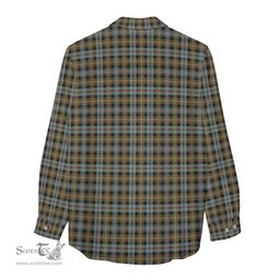 ScotsTee Shop Scottish Farquharson Weathered Clan Tartan Womens Long Sleeve Shirt