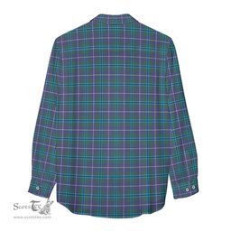 ScotsTee Shop Scottish Douglas Modern Clan Crest Tartan Womens Long Sleeve Shirt