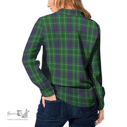 ScotsTee Shop Scottish Duncan Clan Crest Tartan Womens Long Sleeve Shirt