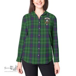ScotsTee Shop Scottish Duncan Clan Crest Tartan Womens Long Sleeve Shirt