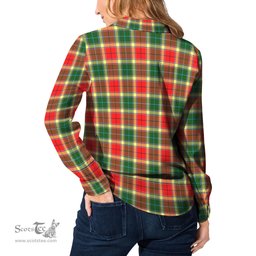 ScotsTee Shop Scottish Gibsone (Gibson-Gibbs) Clan Crest Tartan Womens Long Sleeve Shirt