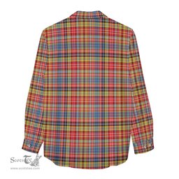 ScotsTee Shop Scottish Drummond of Strathallan Modern Clan Crest Tartan Womens Long Sleeve Shirt