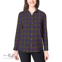 ScotsTee Shop Scottish Durie Clan Tartan Womens Long Sleeve Shirt