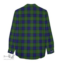 ScotsTee Shop Scottish Dundas Modern Clan Crest Tartan Womens Long Sleeve Shirt