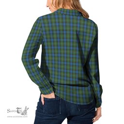 ScotsTee Shop Scottish Ferguson of Atholl Clan Tartan Womens Long Sleeve Shirt