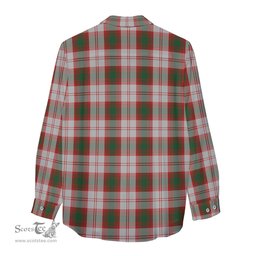ScotsTee Shop Scottish Lindsay Dress Red Clan Crest Tartan Womens Long Sleeve Shirt