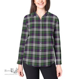 ScotsTee Shop Scottish MacCallum Dress Clan Tartan Womens Long Sleeve Shirt