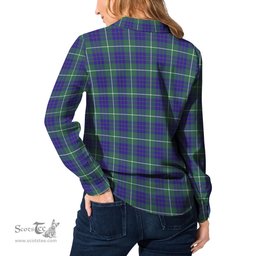 ScotsTee Shop Scottish Hamilton Hunting Modern Clan Crest Tartan Womens Long Sleeve Shirt