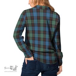 ScotsTee Shop Scottish Guthrie Clan Crest Tartan Womens Long Sleeve Shirt
