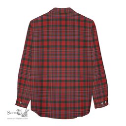 ScotsTee Shop Scottish MacAlister Clan Tartan Womens Long Sleeve Shirt