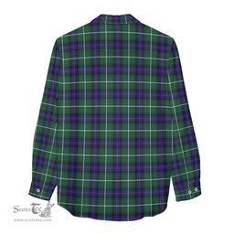 ScotsTee Shop Scottish MacDonald of the Isles Hunting Modern Clan Crest Tartan Womens Long Sleeve Shirt