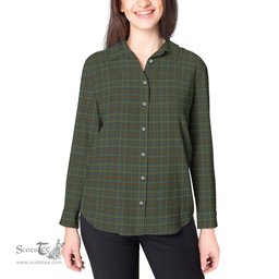 ScotsTee Shop Scottish Kerry County Ireland Clan Tartan Womens Long Sleeve Shirt