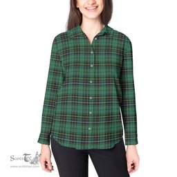 ScotsTee Shop Scottish MacAlpin Ancient Clan Tartan Womens Long Sleeve Shirt
