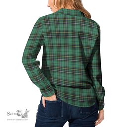 ScotsTee Shop Scottish MacAlpin Ancient Clan Tartan Womens Long Sleeve Shirt