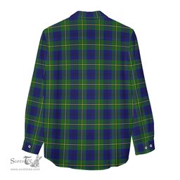 ScotsTee Shop Scottish Johnstone-Johnston Modern Clan Crest Tartan Womens Long Sleeve Shirt