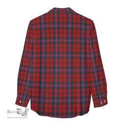 ScotsTee Shop Scottish Kelly of Sleat Red Clan Crest Tartan Womens Long Sleeve Shirt