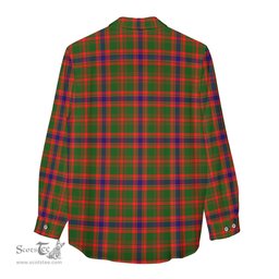 ScotsTee Shop Scottish Kinninmont Clan Tartan Womens Long Sleeve Shirt