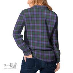 ScotsTee Shop Scottish Guthrie Modern Clan Crest Tartan Womens Long Sleeve Shirt