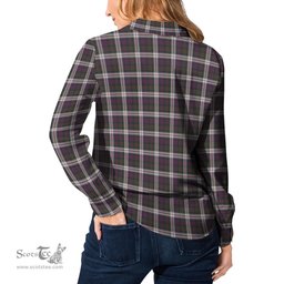 ScotsTee Shop Scottish MacDonald Dress Clan Tartan Womens Long Sleeve Shirt