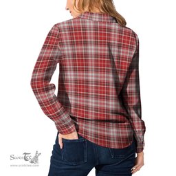 ScotsTee Shop Scottish MacDougall Dress Clan Crest Tartan Womens Long Sleeve Shirt