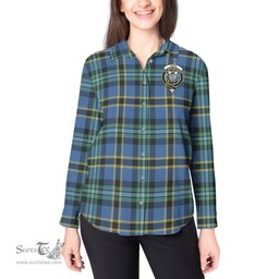ScotsTee Shop Scottish Hope Ancient Clan Crest Tartan Womens Long Sleeve Shirt