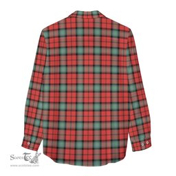 ScotsTee Shop Scottish Kerr Ancient Clan Crest Tartan Womens Long Sleeve Shirt