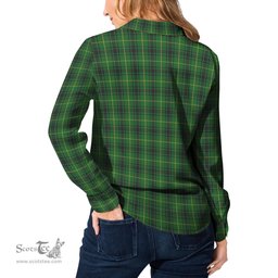 ScotsTee Shop Scottish MacArthur Clan Crest Tartan Womens Long Sleeve Shirt