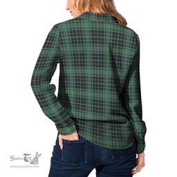 ScotsTee Shop Scottish MacAulay Hunting Ancient Clan Crest Tartan Womens Long Sleeve Shirt