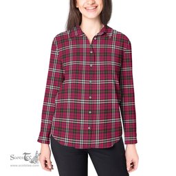 ScotsTee Shop Scottish Little Clan Tartan Womens Long Sleeve Shirt