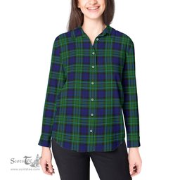 ScotsTee Shop Scottish MacCallum Modern Clan Tartan Womens Long Sleeve Shirt