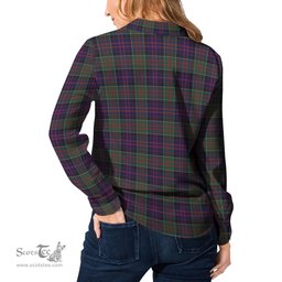 ScotsTee Shop Scottish MacDonald of Clan Ranald Clan Crest Tartan Womens Long Sleeve Shirt