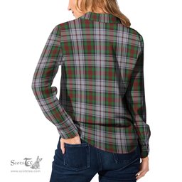 ScotsTee Shop Scottish MacDuff Dress Clan Crest Tartan Womens Long Sleeve Shirt