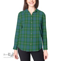 ScotsTee Shop Scottish Hay Hunting Clan Tartan Womens Long Sleeve Shirt
