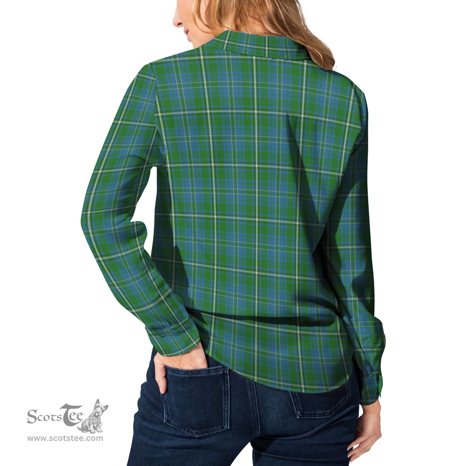 ScotsTee Shop Scottish Hay Hunting Clan Tartan Womens Long Sleeve Shirt