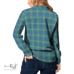 ScotsTee Shop Scottish Hamilton Hunting Ancient Clan Crest Tartan Womens Long Sleeve Shirt