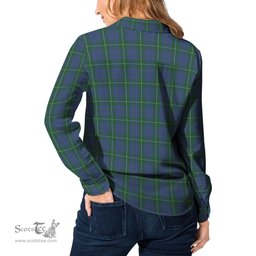 ScotsTee Shop Scottish Hamilton Hunting Clan Crest Tartan Womens Long Sleeve Shirt