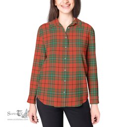 ScotsTee Shop Scottish MacAulay Ancient Clan Tartan Womens Long Sleeve Shirt