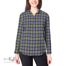 ScotsTee Shop Scottish MacDonald Ancient Clan Tartan Womens Long Sleeve Shirt
