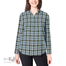 ScotsTee Shop Scottish Henderson Dress Clan Tartan Womens Long Sleeve Shirt