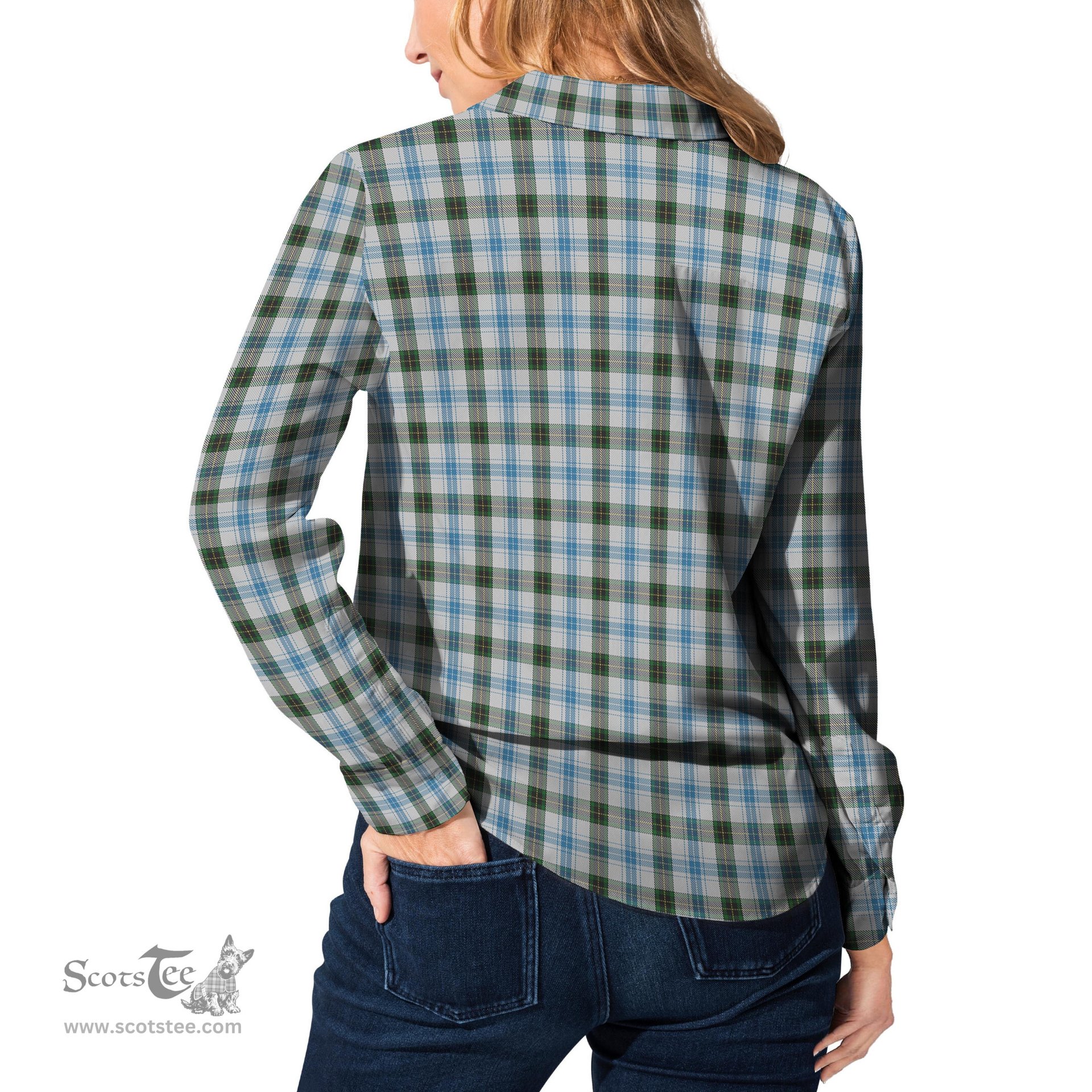ScotsTee Shop Scottish Henderson Dress Clan Tartan Womens Long Sleeve Shirt